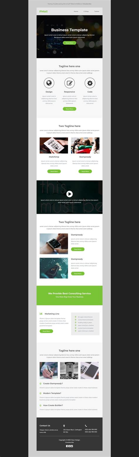Pmail - Responsive email template in 2020 | Email templates, Responsive email, Responsive email 