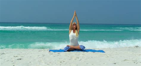 Yoga On The Beach Destin Florida Yoga Beach Yoga Sahaja Yoga