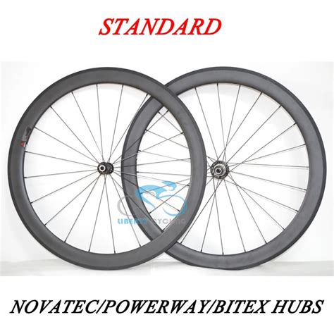50mm 700c Carbon Road Tubular Bike Wheels Bicycle Wheelset With Novatec