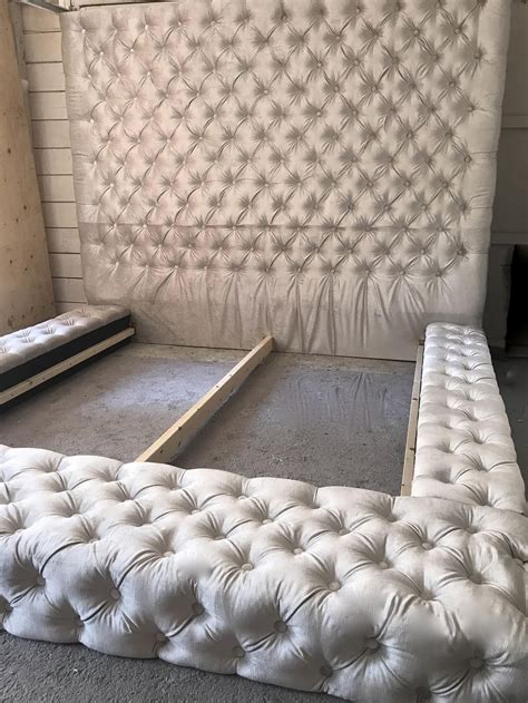 Nordli bed with headboard and storage. Velvet Tufted Oversize Platform Bed with Extra Tall Tufted ...