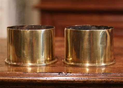 Pair Of Ww1 British Brass Artillery Shells Dated 1917 For Sale At