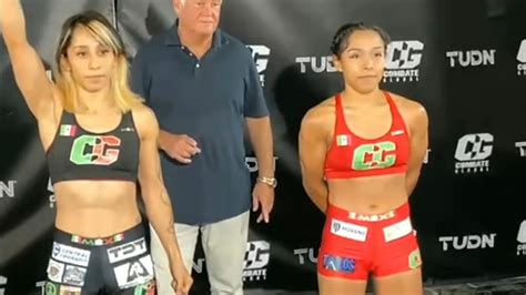 Elizabeth Avila 105 Vs Daniela Tiny Mexa Hernández 1052 Weigh In Face Off Combate