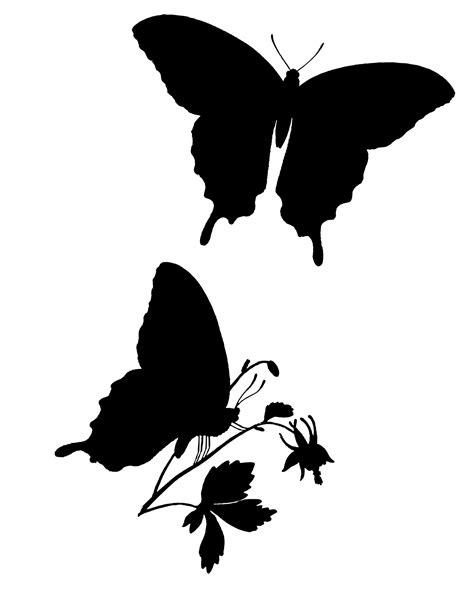 Butterfly Silhouette Clipart Free Stock Photo Public Domain Pictures