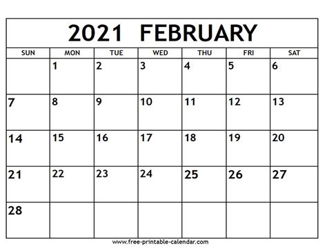 Blank Printable Calendars 2021 Calendar Printables Free Templates
