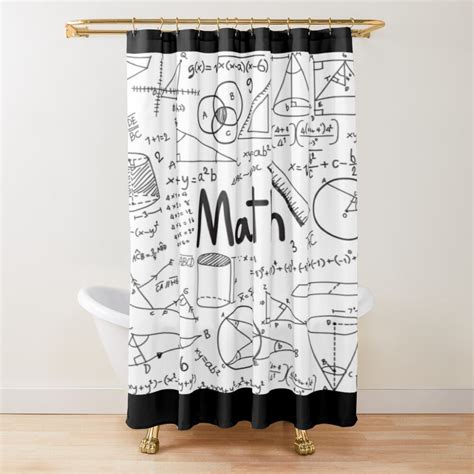Math Formulas And Geometry Shower Curtain By Theminimal In 2022 Shower Curtain Curtains Math