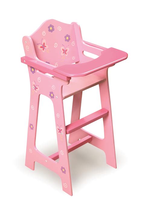 New item will be showing everyday on our. Badger Basket Blossoms & Butterflies Doll High Chair by OJ ...