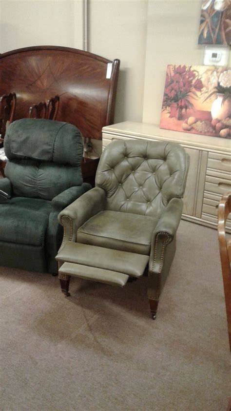Olive Green Leather Recliner Delmarva Furniture Consignment