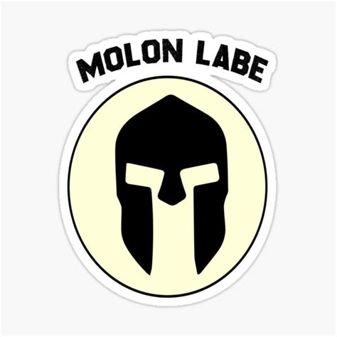 Molon Labe Sticker For Sale By Marwa Design1 Redbubble