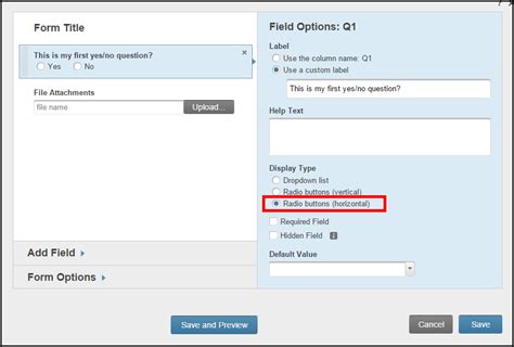 Trying To Create Multiple Radio Button Options In Form — Smartsheet