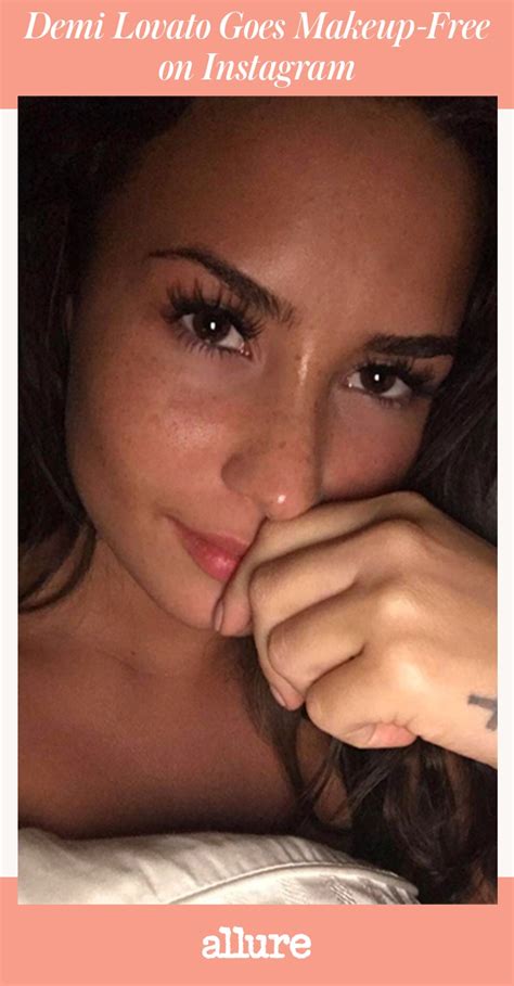 demi lovato goes makeup free on instagram and shows off her freckles allure