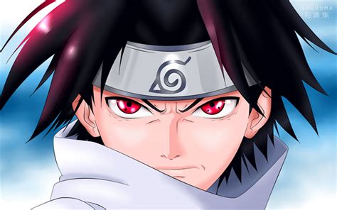 Download Wallpapers Sasuke Uchiha Red Eyes Ninja Sharingan Manga