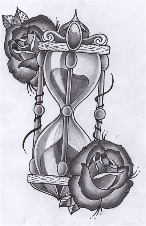Hourglass tattoo has been a source of interest for all artists due to its unique shape. Hourglass tattoo design by Unibody on DeviantArt