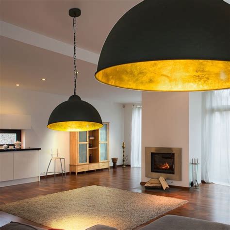Weitere ideen zu lampen decke, lampen, lampe. LED+Decken-Lampe+Ø40+cm+Schwarz+Gold+Loft+Design+Industrie ...