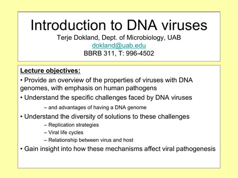 Introduction To Dna Viruses