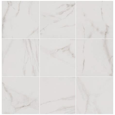 X home decorators collection kolasus white 12 in. Rectified Tile Home Depot | Tile Design Ideas