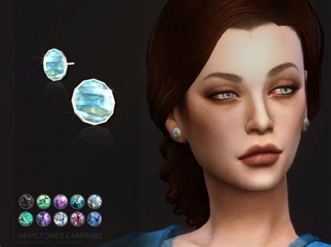 Gemstones Earrings By Sugar Owl At Tsr Sims 4 Updates