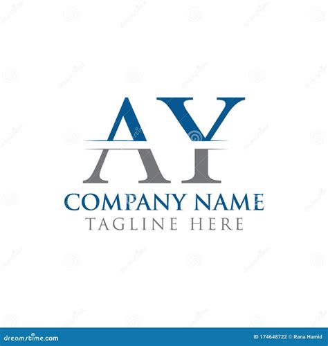 Initial Ay Letter Logo With Creative Modern Business Typography Vector
