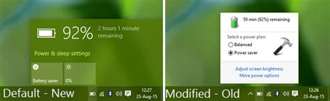 How To Bring Back Old Battery Level Indicator In Windows 10