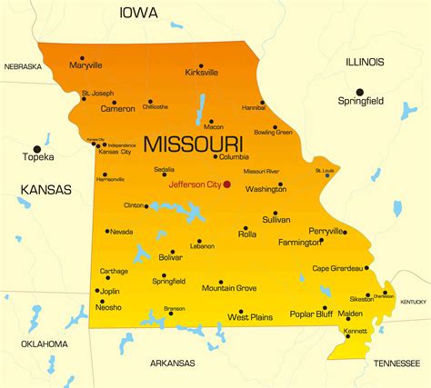 Saint Louis Missouri Usa Map Semashow Com