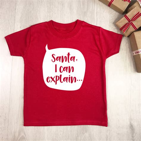 Santa I Can Explain Kids Christmas T Shirt Or Babygrow By Lovetree