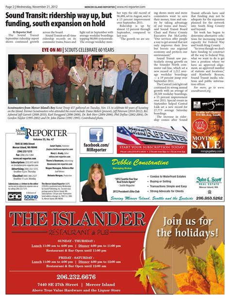 Mercer Island Reporter November 21 2012 By Sound Publishing Issuu