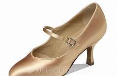 dance shoes pumps satin heels women jjshouse