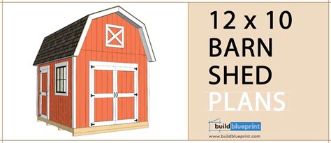 12x10 Barn Shed Plans Build Blueprint