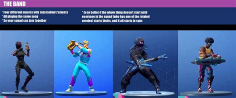 Including each dance moves and their prices! This Fortnite Band emote concept could tie several musical ...