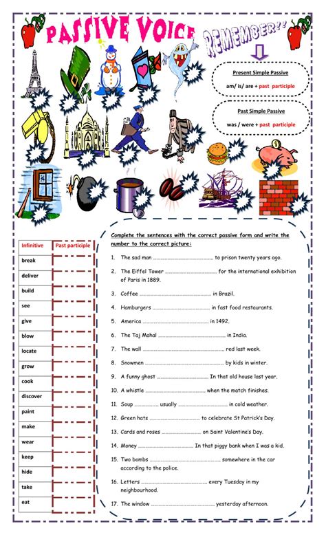 Present Simple And Past Simple Passive Voice Interactive Worksheet