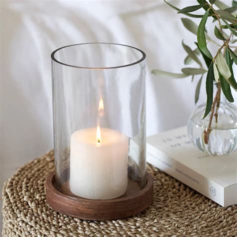 Mango Wood Hurricane Candle Holder Candle Holders The White Company Uk