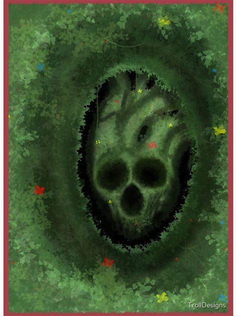 Heart Skull Bush Poster By Trolldesigns Redbubble