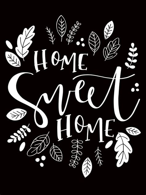 Home Sweet Home Print Hand Lettered Printable Wall Art Etsy