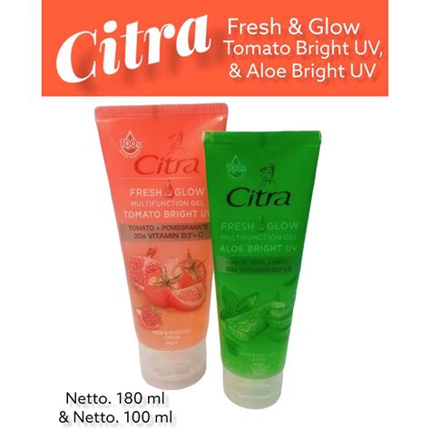 Jual Citra Fresh Glow Multifunction Gel Tomato Bright Uv 180ml Aloe