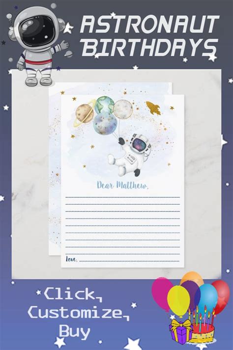 Astronaut Space Time Capsule 1st Birthday Cards Zazzle In 2022 1st