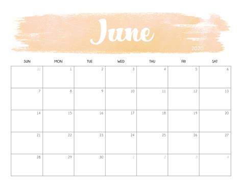 Printable Calendars June