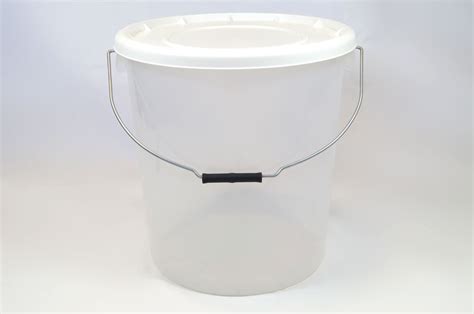 25l Translucent Plastic Buckets With Lid Hando Plastics