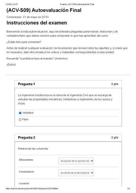 Examen ACV S09 Autoevaluación Final ACV S09 Autoevaluación Final