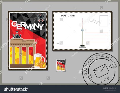 Germany Postcard Template Stock Vector Royalty Free 1363056416