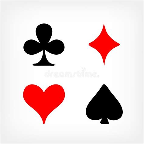 Playing Card Sign Symbols Stock Vector Illustration Of Four 155805552