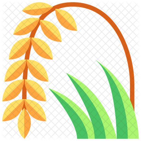 Rice Plant Icon Download In Flat Style