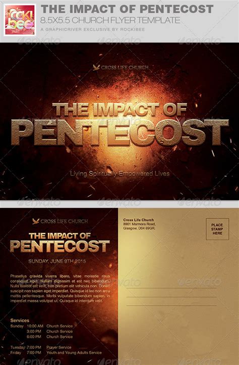 The Impact Of Pentecost Church Flyer Invite By Rockibee