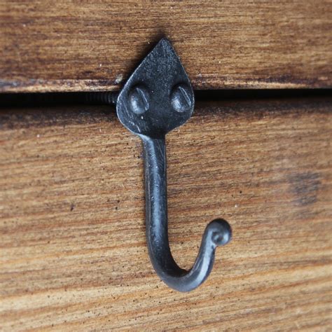 Forged Wrought Iron Hook Small Handmade Rustic Iron Forged Etsy