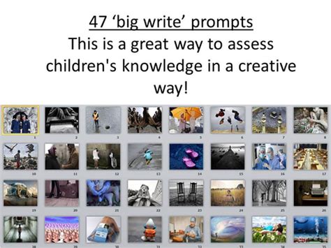 47 Big Write Prompts Teaching Resources