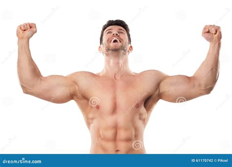 Man Flexing Muscles Stock Photo Image Of Health Body 61170742