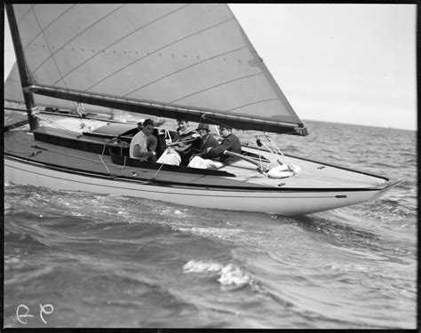 8 Meter Boat No 17 Racing At Marblehead Classic Sailing Boston Public