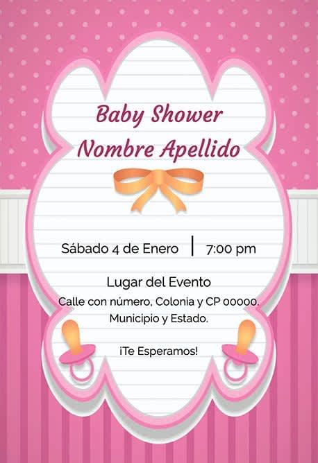 Invitacion De Baby Shower Nina