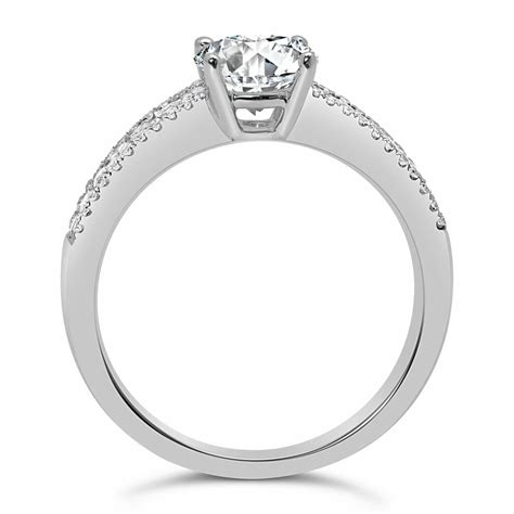 Modern Engagement Ring With Round Diamond The Diamond Guys
