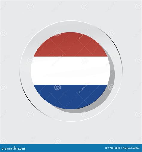 Netherlands Flag Circle Icon Vector Illustration Stock Vector Illustration Of National Colors