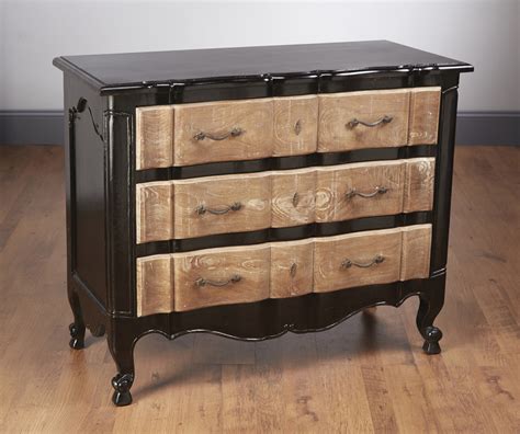 43525 Bp Three Drawer Chest Black With Pickled Finish By Aa Importing
