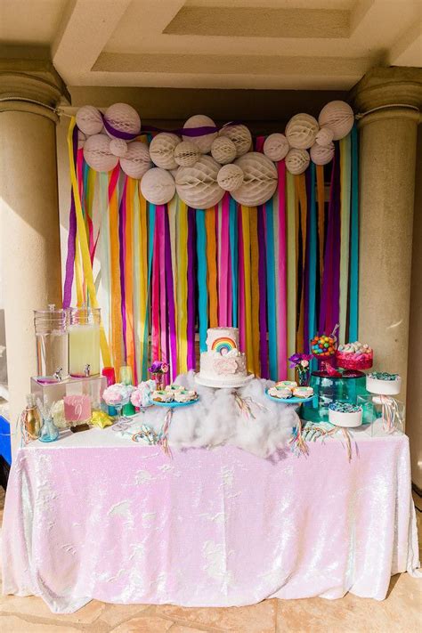 Kara's Party Ideas "Cloud Nine" Rainbow 9th Birthday Party | Kara's